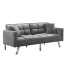 FUTON SOFA SLEEPER GREY VELVET WITH 2 PILLOWS（same asW223S01431、W223S01464。Size difference, See Details in page.
） - Atlantic Fine Furniture Inc
