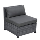 U_Style 8 Piece Rattan Sectional Seating Group with Cushions, Patio Furniture Sets, Outdoor Wicker Sectional - Atlantic Fine Furniture Inc