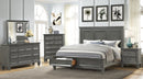Hamilton King 4 Piece Storage Bedroom Set in Gray made with Engineered Wood - Atlantic Fine Furniture Inc