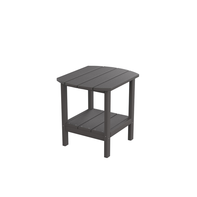HDPE side table,adirondack table,porch table, patio table for outdoor and pool Gray - Atlantic Fine Furniture Inc