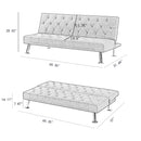 Futon Sofa Bed , Folding  Sofa Couch Bed , Upholstered Convertible Sleeper for Living Room - Atlantic Fine Furniture Inc