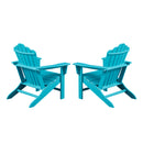 Classic Outdoor Adirondack Chair Set of 2 for Garden Porch Patio Deck Backyard, Weather Resistant Accent Furniture, Blue - Atlantic Fine Furniture Inc