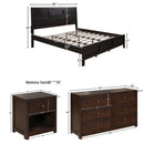 Classic Rich Brown 3 Pieces King Bedroom Set (King Bed + Nightstand+ Dresser) - Atlantic Fine Furniture Inc