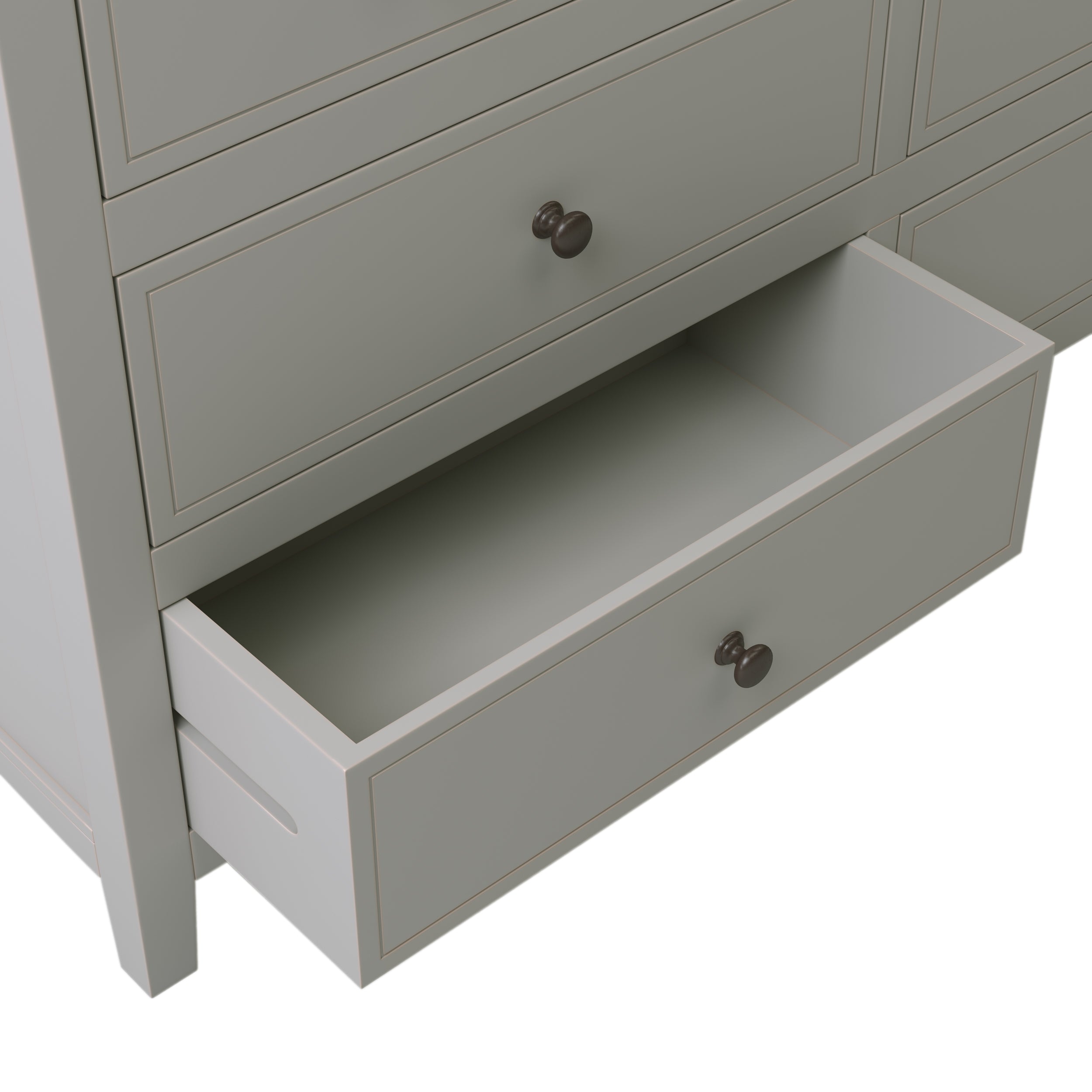 Gray Solid Wood 5 Pieces Queen Bedroom Sets(bed+nightstand*2+chest+dresser）NEW - Atlantic Fine Furniture Inc