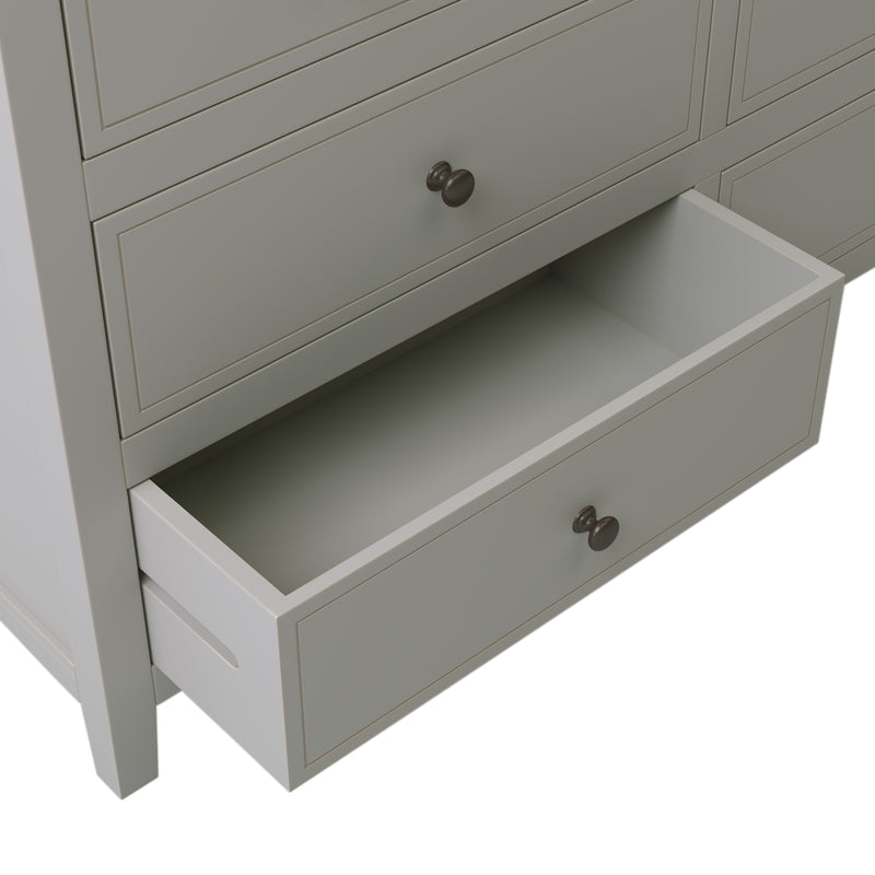 Gray Solid Wood 5 Pieces Full Bedroom Sets(bed+nightstand*2+chest+dresser）NEW - Atlantic Fine Furniture Inc