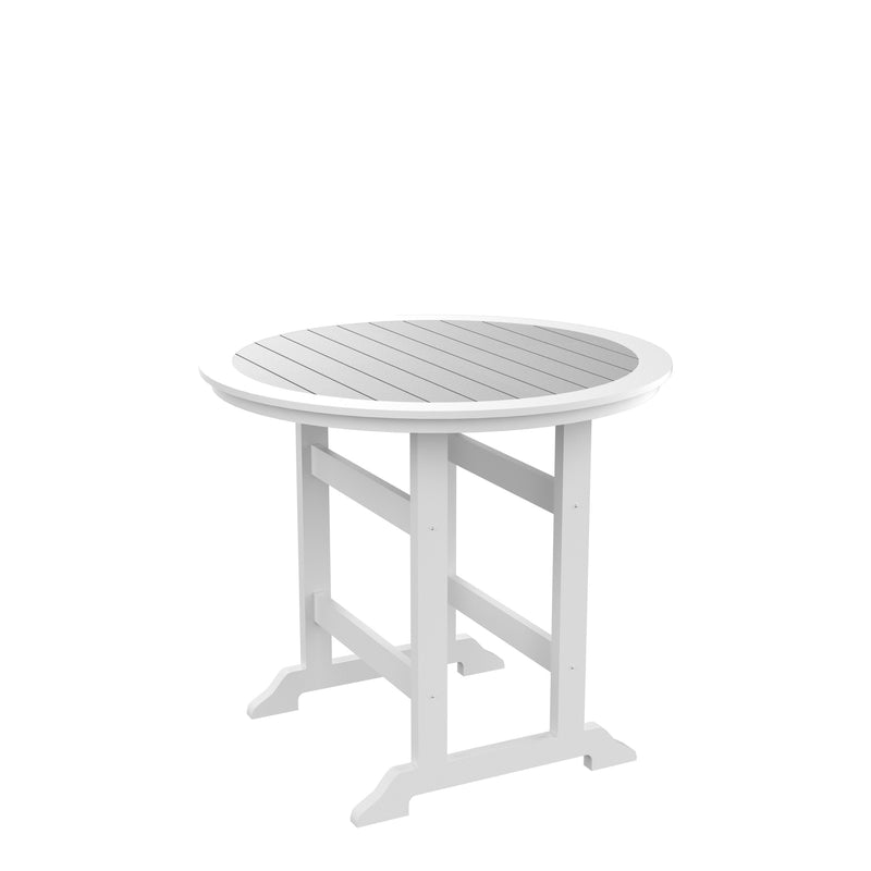 HDPE Bar Table, Dining Table, Patio Bar Set ,Counter Height Table For Outdoor White + Gray - Atlantic Fine Furniture Inc