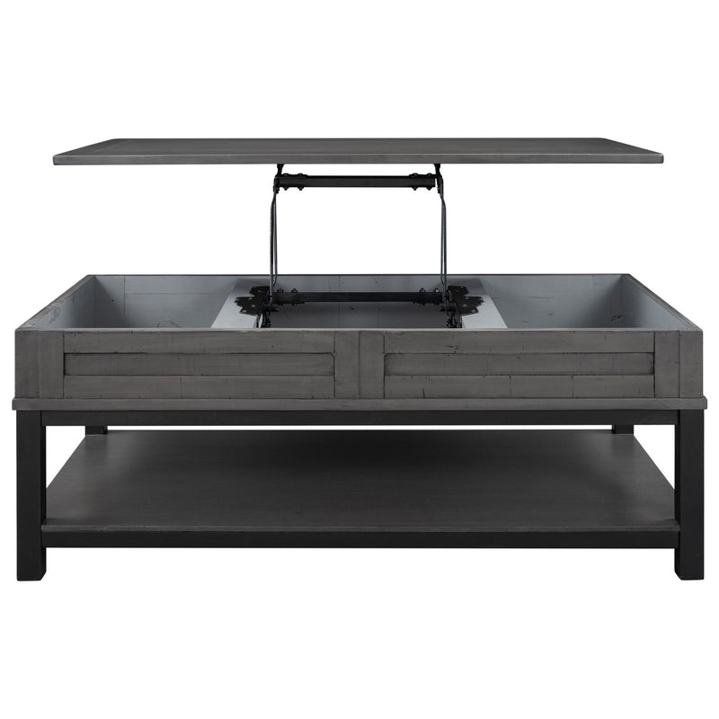 Lift Top Coffee Table With Inner Storage Space And Shelf