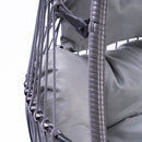 Outdoor Patio Wicker Folding Hanging Chair,Rattan Swing Hammock Egg Chair With Cushion And Pillow - Atlantic Fine Furniture Inc