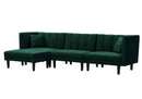 REVERSIBLE SECTIONAL SOFA SLEEPER WITH 2 PILLOWS DARK GREEN VELVET(W223S00426) - Atlantic Fine Furniture Inc