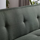 Modern Fabric  Futon Sofa Bed , Convertible Folding Futon Sofa Bed Sleeper for Home Living Room .（Dark Grey ） - Atlantic Fine Furniture Inc