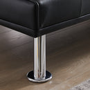 Modern Faux Leather Loveseat Sofa Bed with Cup Holders , Convertible Folding Sleeper Couch Bed . - Atlantic Fine Furniture Inc