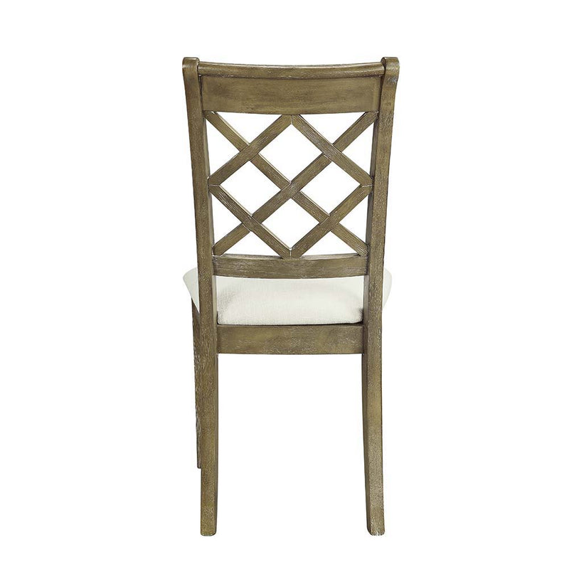 Karsen - Side Chair (Set of 2) - Beige Linen & Rustic Oak Finish