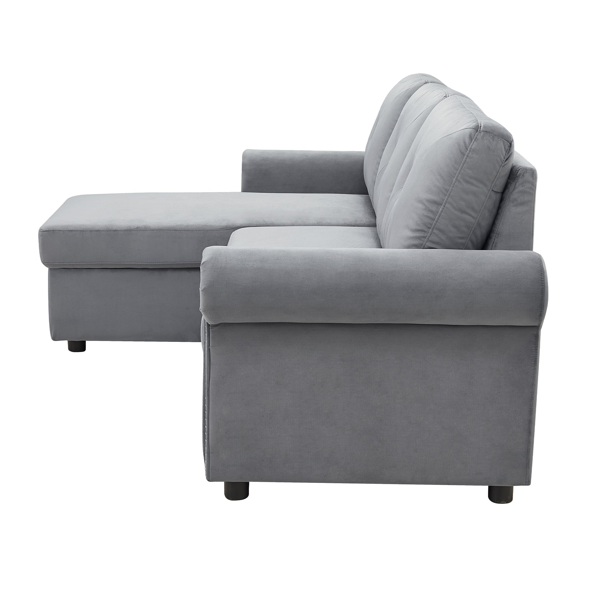 Orisfur. 83" Sleeper Sofa Bed Convertible Sectional Couch, 3-Seater L-Shape Corner Couch with Storage Chaise for Living Room Apartment - Atlantic Fine Furniture Inc