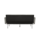 Square arm sleeper sofa GREY PU ***Not available for sale on Walmart*** - Atlantic Fine Furniture Inc