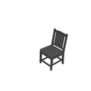 HDPE Dining Chair, Gray, With Cushion, No Armrest, Set of 2 - Atlantic Fine Furniture Inc