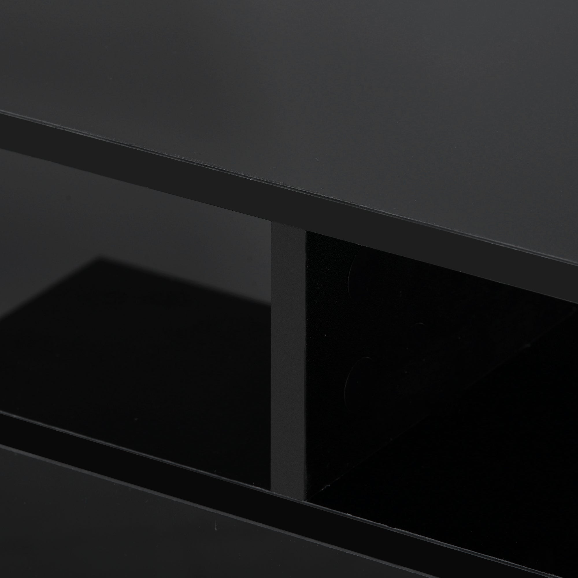 ON-TREND Modern TV Stand for TVs up to 65inches with LED lights, 16 Colors, for Livingroom, Bedroom, Black  (OLD SKU: WF280706AAB) - Atlantic Fine Furniture Inc