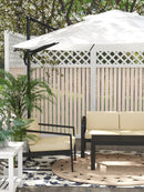 Outdoor Patio Furniture Single Armchair with Cushions in stripe for Restaurant Outdoor courtyard Garden Open-air balcony Poolside,Black aluminum fram,Modern Design - Atlantic Fine Furniture Inc