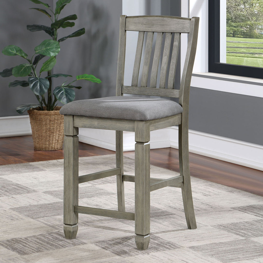 Anaya Counter Height Chair Set of 2 Gray Light Gray