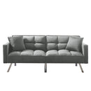 FUTON SOFA SLEEPER GREY VELVET WITH 2 PILLOWS（same asW223S01431、W223S01464。Size difference, See Details in page.
） - Atlantic Fine Furniture Inc