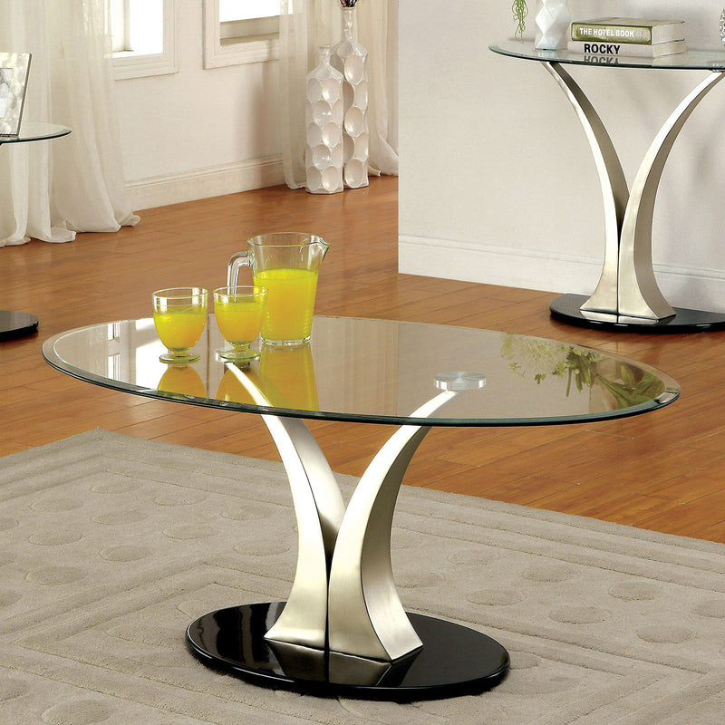 Valo - Coffee Table - Satin Plated / Black