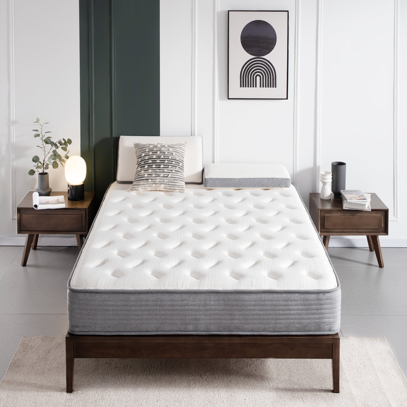Full Mattress,10 Inch Hybrid Tight top Mattress, Memory Foam Pocket Spring Mattress Sleep Supportive & Pressure Relief, Medium Firm Feel Mattress in a Box, CertiPUR-US Certified - Atlantic Fine Furniture Inc