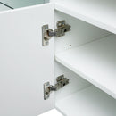 TV Stand  High Gloss Doors Modern TV Stand LED (White) - Atlantic Fine Furniture Inc