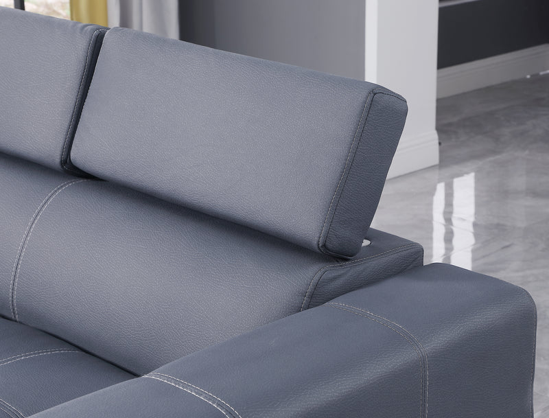 Revolution performance fabric, Reversible Sleeper Sectional Storage Sofa Bed, 3 Seat Both Left Handed And Right  Handed （91x60.5x 33 inches） - Atlantic Fine Furniture Inc