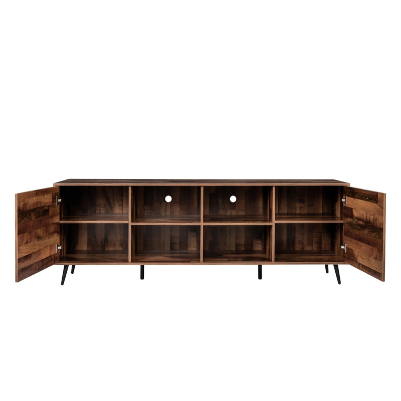 TV Stand Mid-Century Wood Modern Entertainment Center Adjustable Storage Cabinet TV Console for Living Room