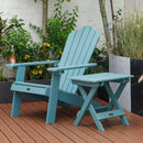 TALE Adirondack Portable Folding Side Table Square All-Weather and Fade-Resistant Plastic Wood Table Perfect for Outdoor Garden, Beach, Camping, Picnics Blue - Atlantic Fine Furniture Inc
