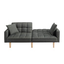 FUTON SLEEPER SOFA WITH 2 PILLOWS Dark gray FABRIC（same as W223S01338、W223S00991。Size difference, See Details in page.） - Atlantic Fine Furniture Inc