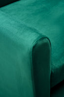 [VIDEO provided]55" Modern Velvet Sofa with Pull-Out Sleeper Bed with 2 Pillows Adjustable Backrest for Small Spaces Green - Atlantic Fine Furniture Inc