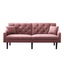 FUTON SOFA SLEEPER PINK VELVET WITH 2 PILLOWS ***Not available for sale on Walmart*** - Atlantic Fine Furniture Inc