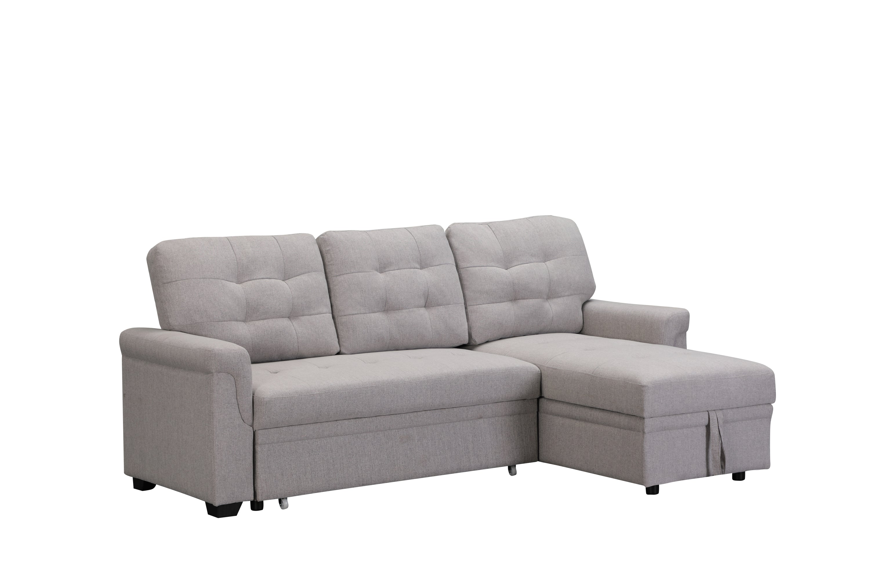 Upholstery Sleeper Sectional Sofa Gray - Atlantic Fine Furniture Inc