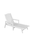 HDPE Adirondack chaise lounge Chair, White - Atlantic Fine Furniture Inc