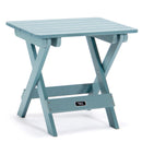TALE Adirondack Portable Folding Side Table Square All-Weather and Fade-Resistant Plastic Wood Table Perfect for Outdoor Garden, Beach, Camping, Picnics Blue - Atlantic Fine Furniture Inc