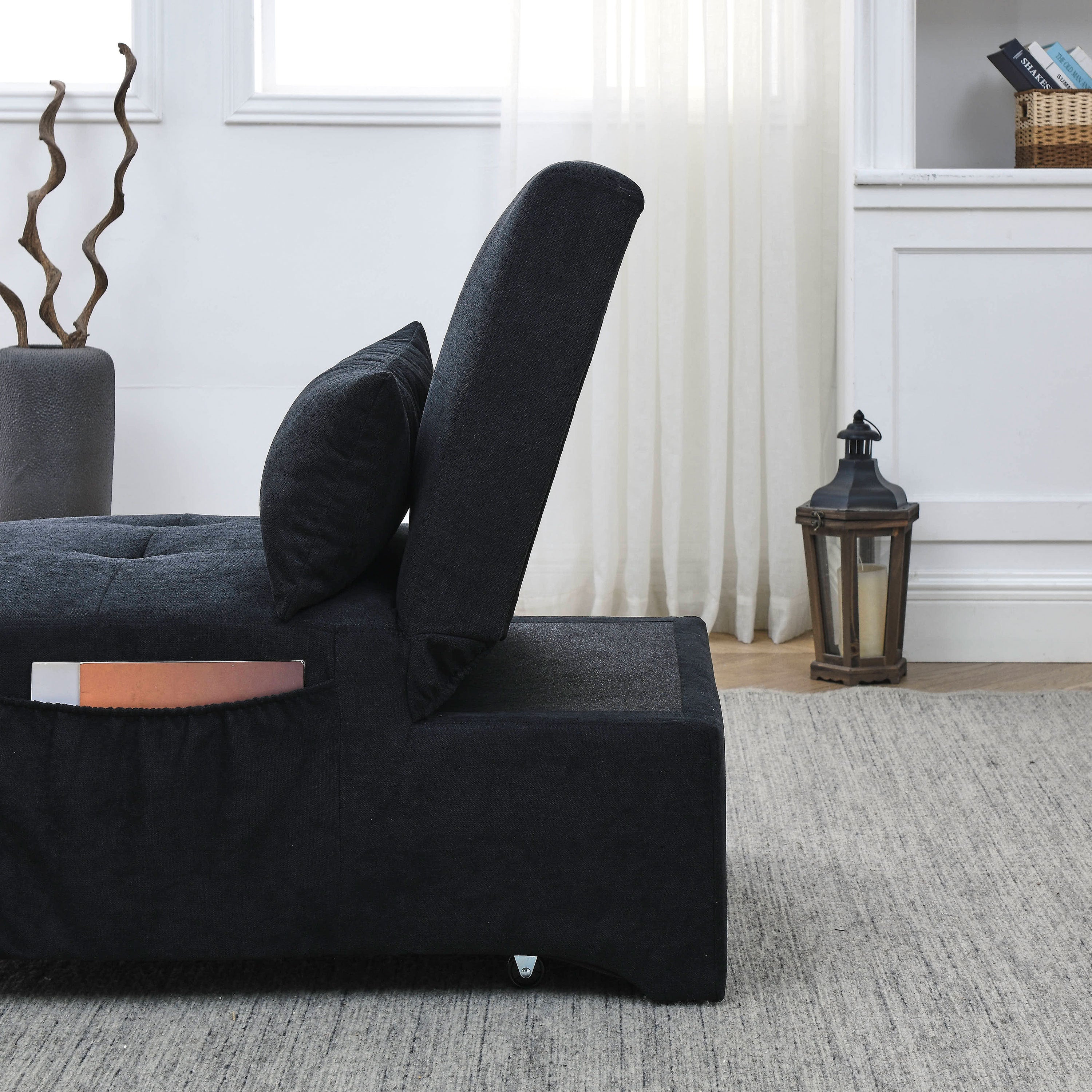 [Video] Welike 24.5"W Sleeper sofa bed, convertible chair 4 in 1 multifunctional folding sleeper sofa bed pull out sleeper sofa bed with adjustable backrest, single bed chair for small spaces - Atlantic Fine Furniture Inc