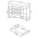 Melrose - 2-Drawer Home Bar Storage With Wine Rack Gray - Gray - Atlantic Fine Furniture Inc