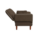 RELAX LOUNGE SOFA BED SLEEPER WITH 2PILLOWS BROWN FABRIC - Atlantic Fine Furniture Inc