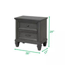 Hamilton King 4 Piece Storage Bedroom Set in Gray made with Engineered Wood - Atlantic Fine Furniture Inc