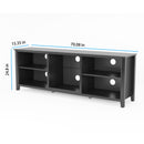 TV Stand Storage Media Console Entertainment Center,Tradition Black,wihout drawer - Atlantic Fine Furniture Inc