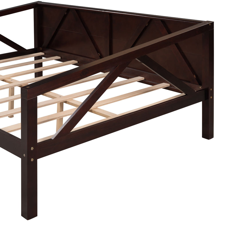 Full Size Daybed, Wood Slat Support, Espresso