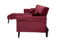 Convertible Sofa bed sleeper red velvet（W223S00006、W223S00458、W223S00873） - Atlantic Fine Furniture Inc
