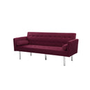 Square arm sleeper sofa Red Velvet ***Not available for sale on Walmart*** - Atlantic Fine Furniture Inc