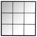 Quetzal - Square Window Pane Wall Mirror - Black - Atlantic Fine Furniture Inc