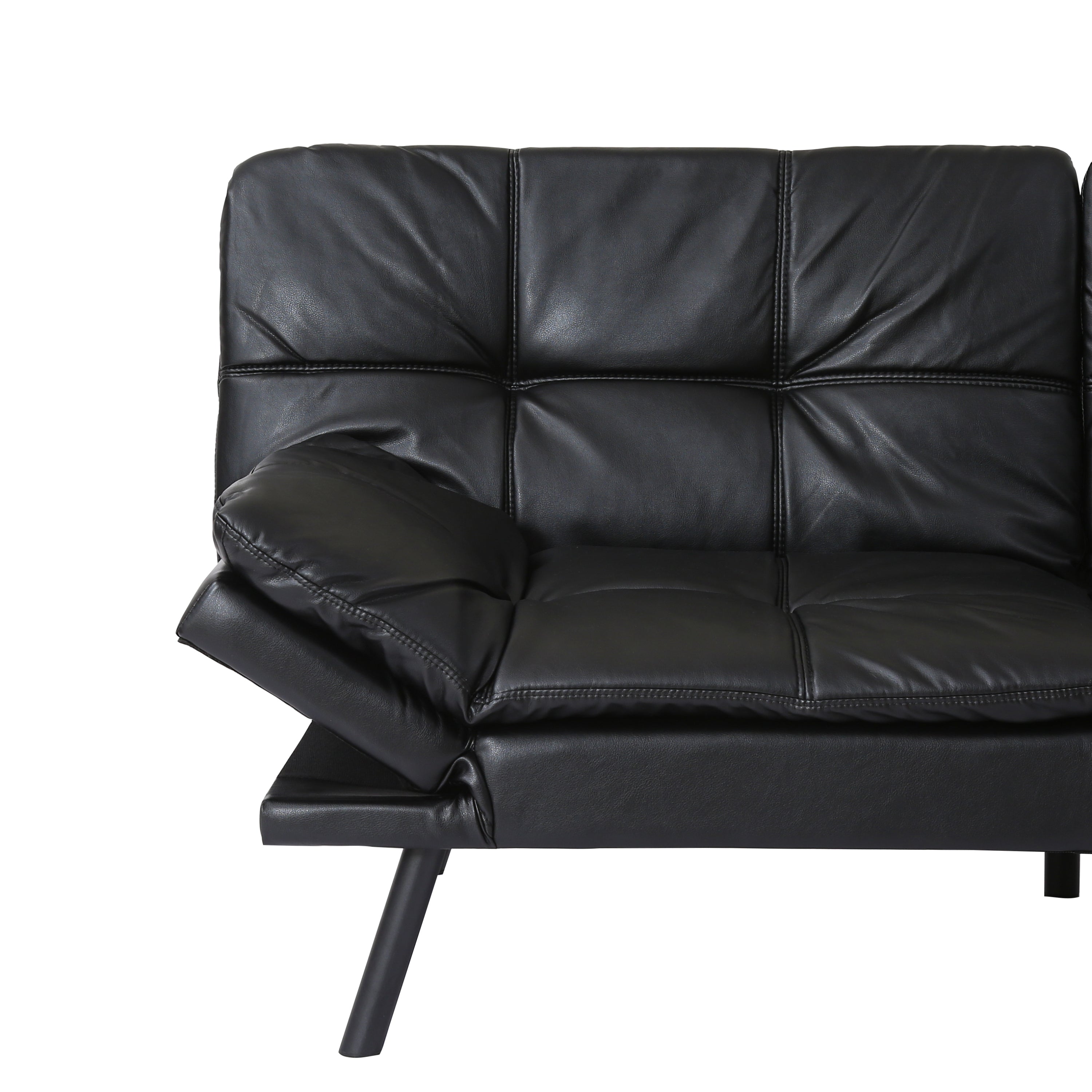 Convertible Memory Foam Futon Couch Bed, Modern Folding Sleeper Sofa-SF267PUBK - Atlantic Fine Furniture Inc