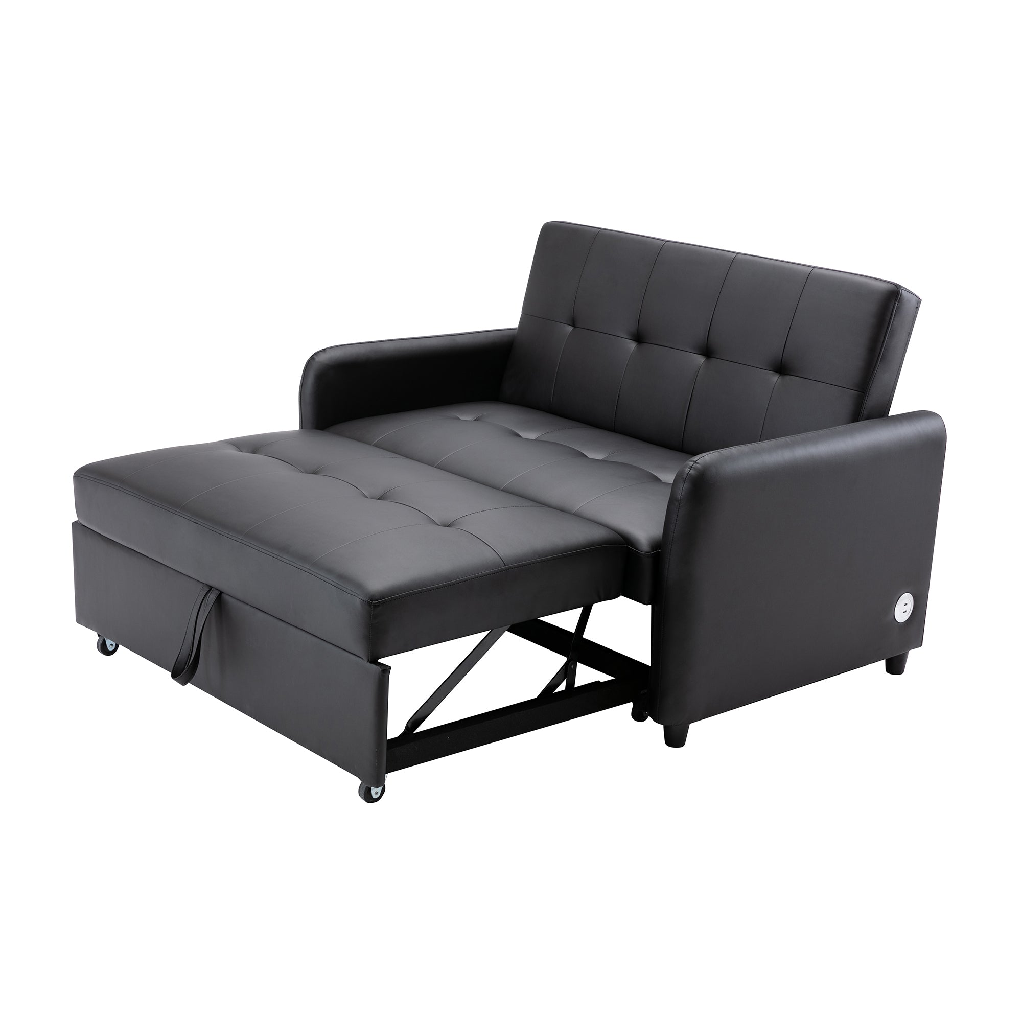 Orisfur. 51" Convertible Sleeper Bed, Adjustable Oversized Armchair  with Dual USB Ports for Small Space - Atlantic Fine Furniture Inc