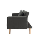 FUTON SLEEPER SOFA WITH 2 PILLOWS Dark gray FABRIC（same as W223S01338、W223S00991。Size difference, See Details in page.） - Atlantic Fine Furniture Inc