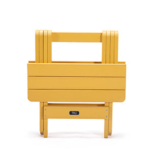 TALE Adirondack Portable Folding Side Table Square All-Weather and Fade-Resistant Plastic Wood Table Perfect for Outdoor Garden, Beach, Camping, Picnics Yellow - Atlantic Fine Furniture Inc