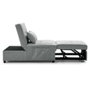Folding Ottoman Sleeper Sofa Bed, 4 in 1 Function, Work as Ottoman, Chair ,Sofa Bed and Chaise Lounge for Small Space Living, Grey  (44” x 26” x 33”H) - Atlantic Fine Furniture Inc