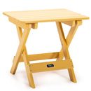 TALE Adirondack Portable Folding Side Table Square All-Weather and Fade-Resistant Plastic Wood Table Perfect for Outdoor Garden, Beach, Camping, Picnics Yellow - Atlantic Fine Furniture Inc